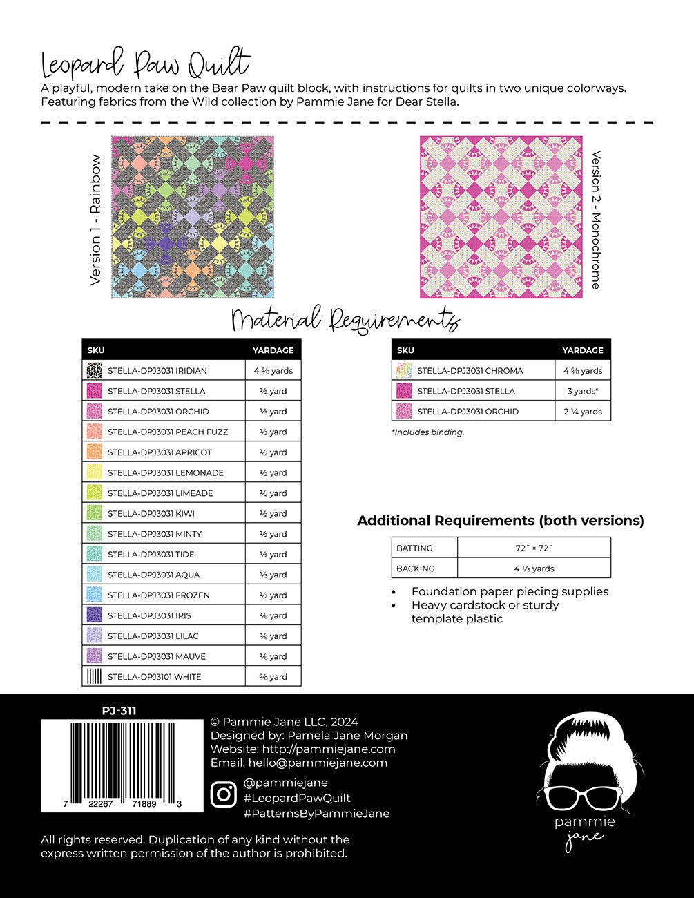 Leopard Paw  #311 - Pammie Jane