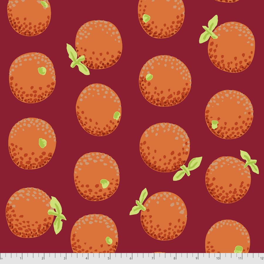 PWGP177.MAROON || Kaffe Fassett Oranges