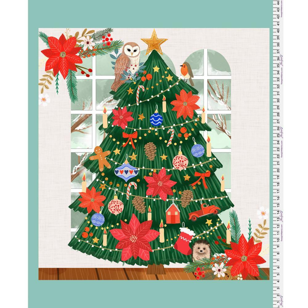 PWMC093.XPANEL Cozy Christmas - Panel || Christmas Cabin