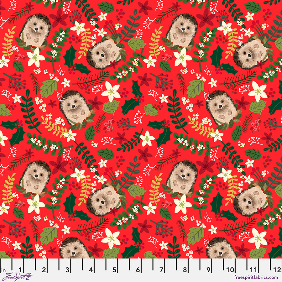 PWMC094.XRED Christmas Hedgehog - Red || Christmas Cabin