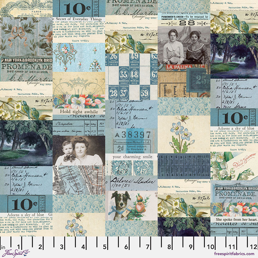 PWTH280.BLUE Blue Collage - Blue || Tim Holtz Palette Blue