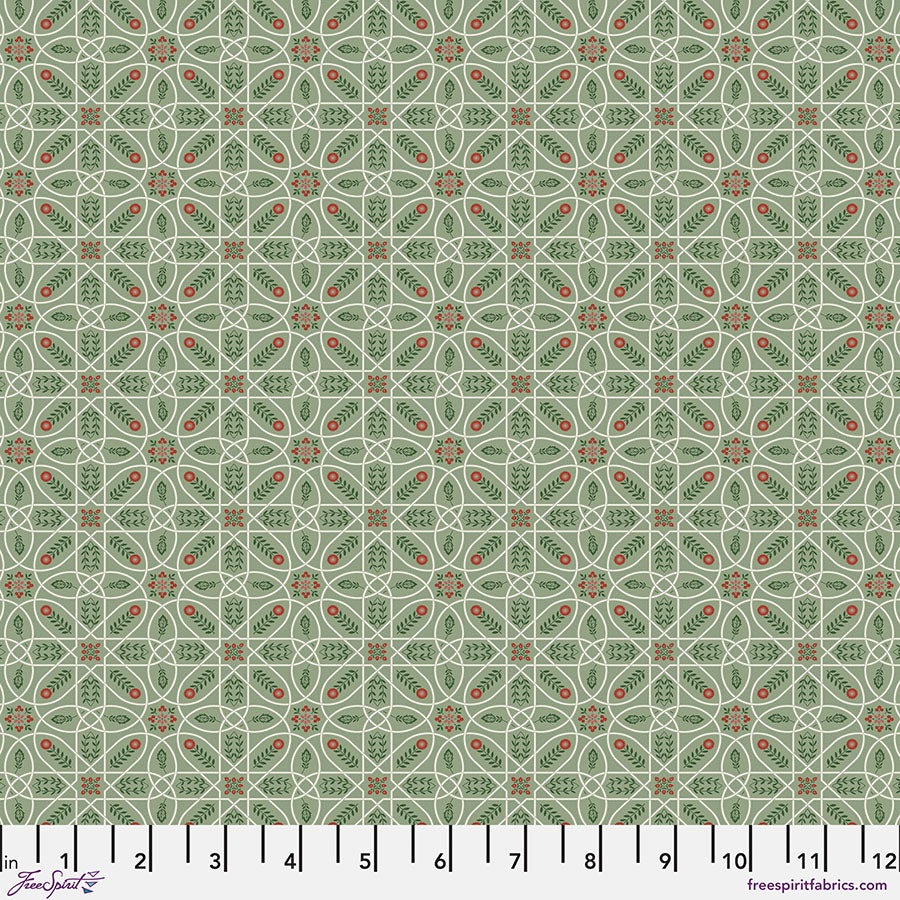 PWWM094.SAGE Mini Brophy Trellis - Sage || The Cotswold Holiday Collection