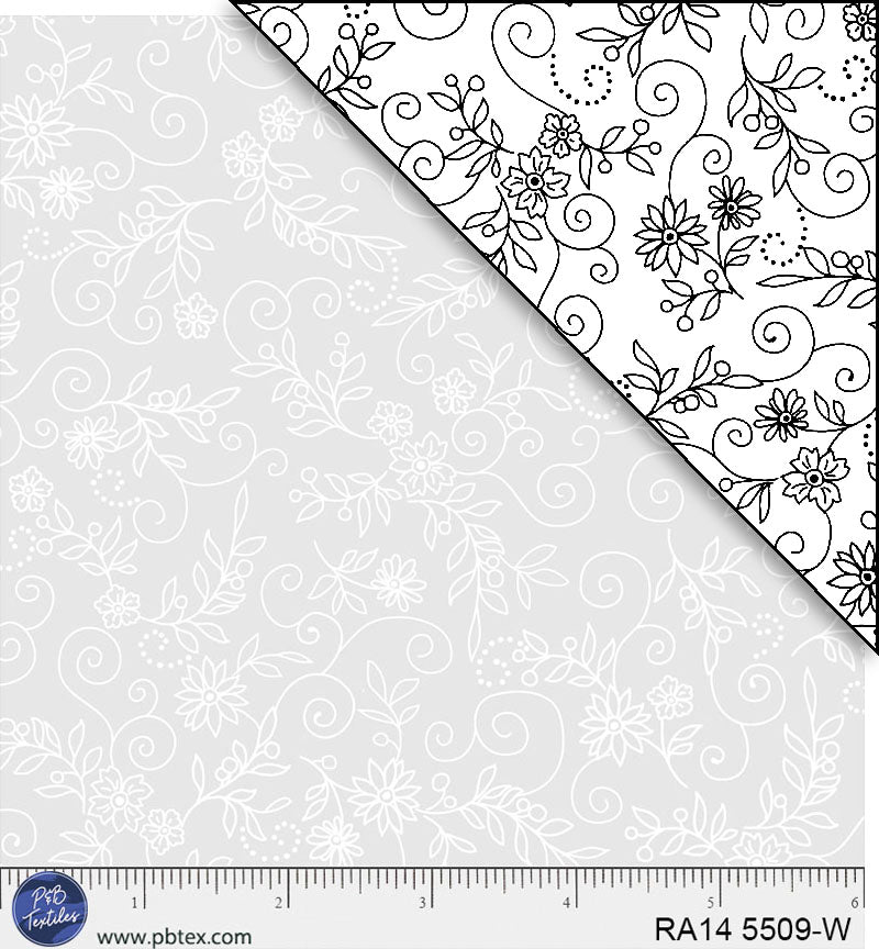 RA14 5509W Ramblings Floral Vine & Scrolls