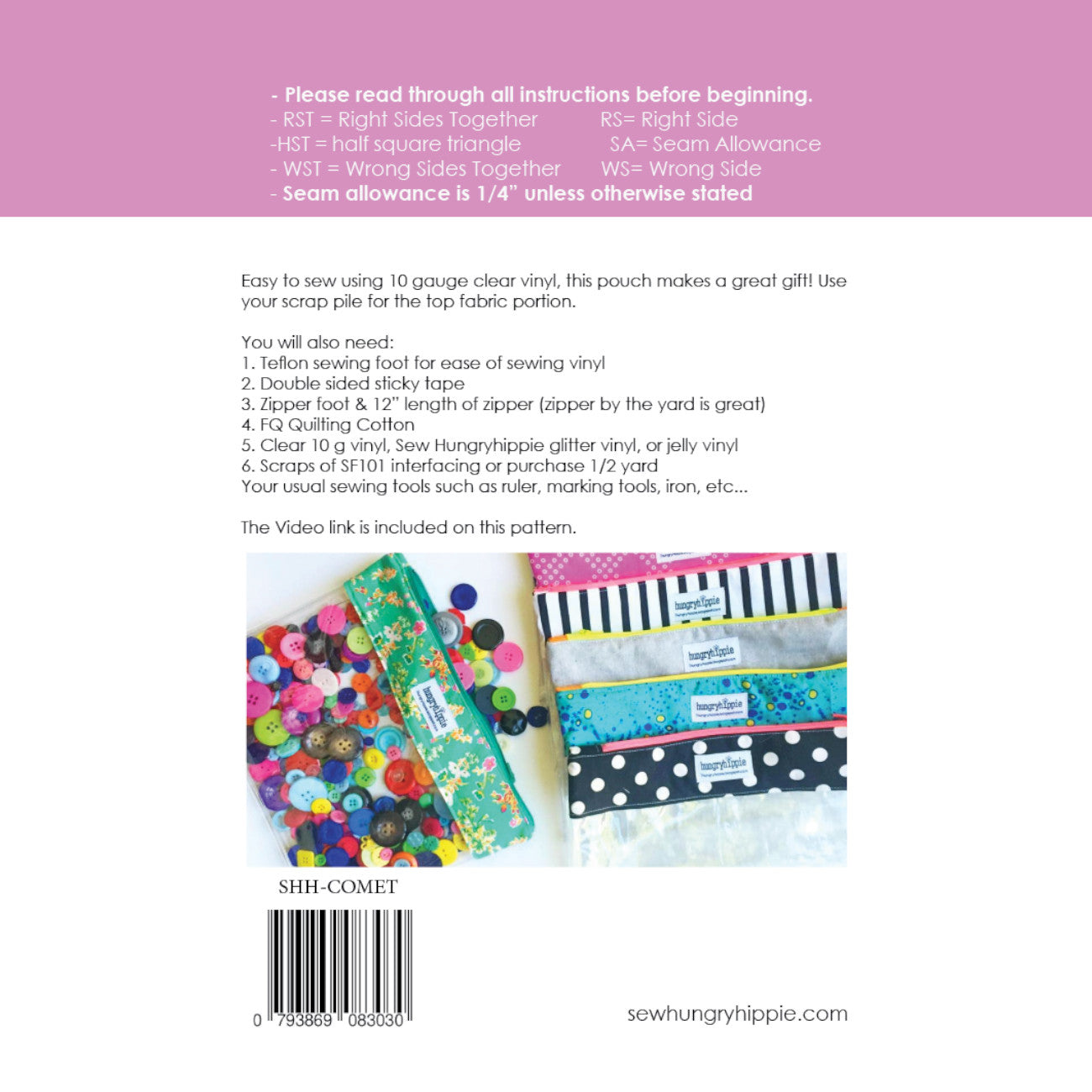 Comet Case Sewing Pattern