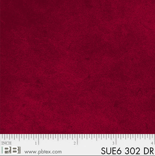 SUE6302-DR Dark Red Suede Tonal