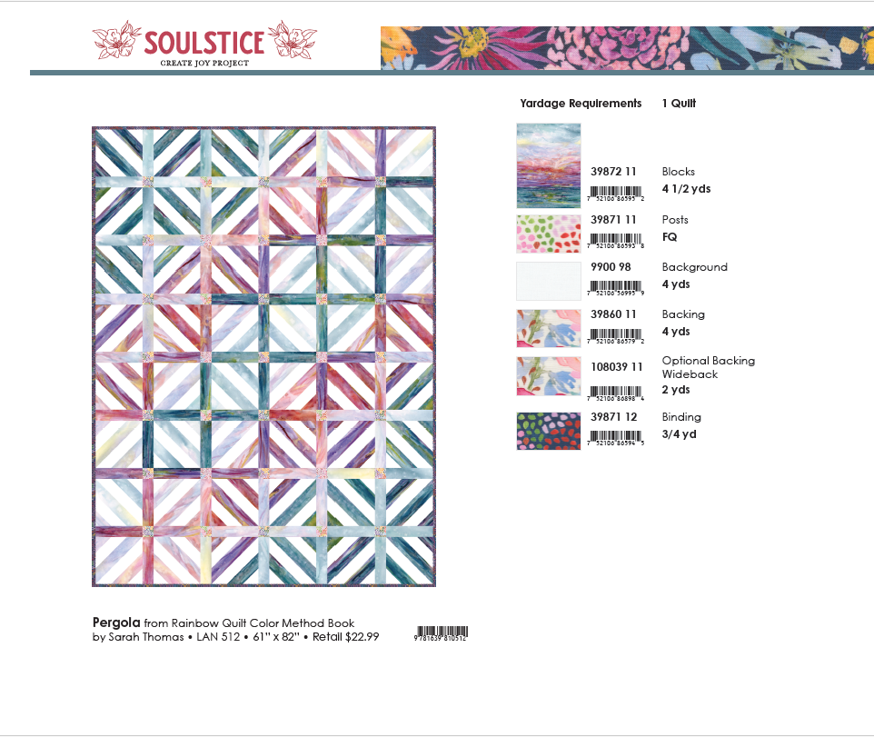 LAN 512 Rainbow Quilt Color Method