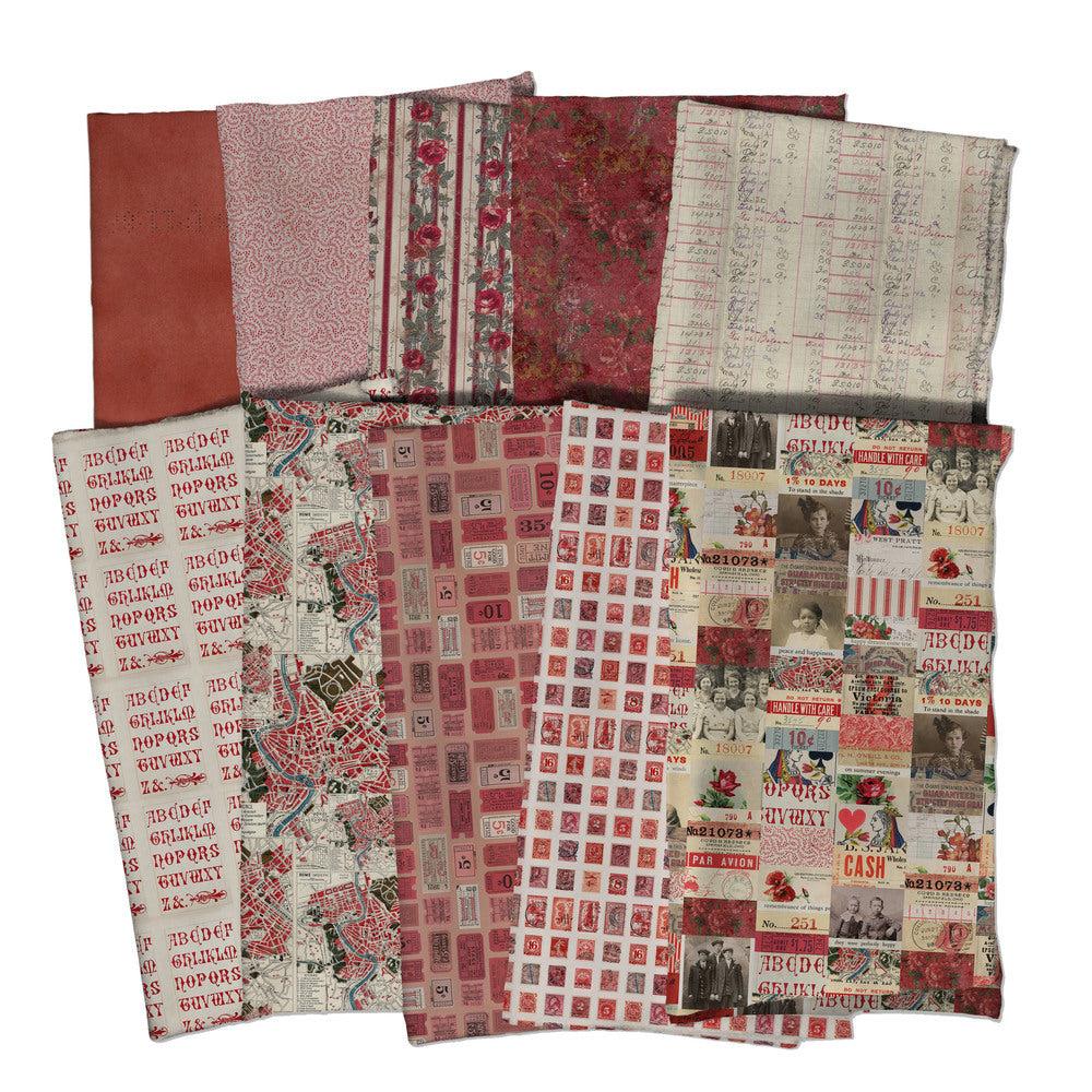 Tim Holtz Palette Red Fat Eighth Pack
