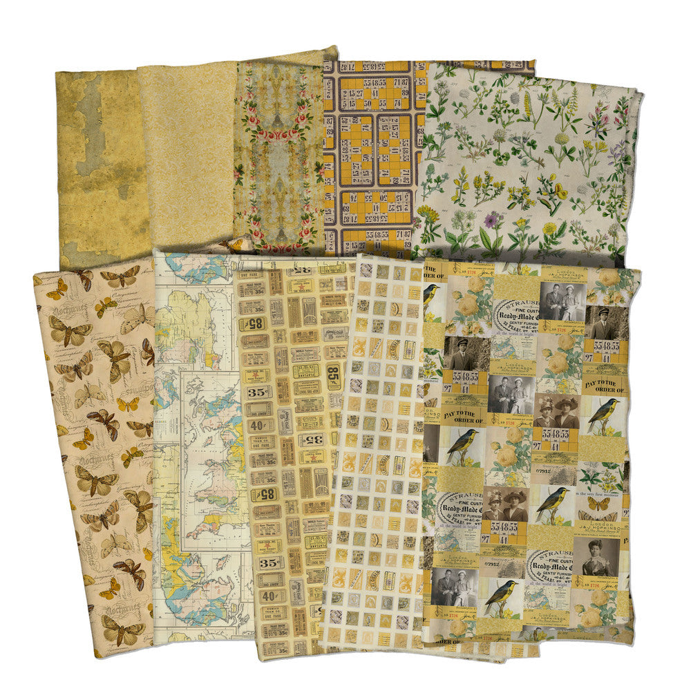 Tim Holtz Palette Yellow Fat Eighth Pack