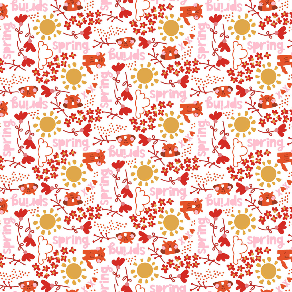 Hello Spring - Y4276-1 White - Groundhogs