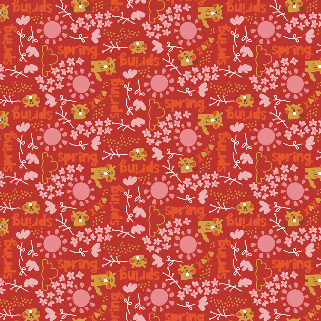 Hello Spring - Y4276-82 Red - Groundhogs