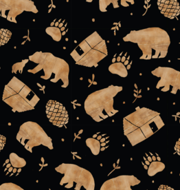 49240103-01||Crafted Cabin||Wood Stencil Toss - Black