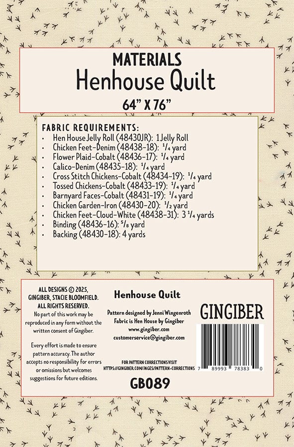 GB 089 Henhouse Quilt
