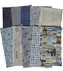 Tim Holtz Palette Indigo Fat Quarter Pack