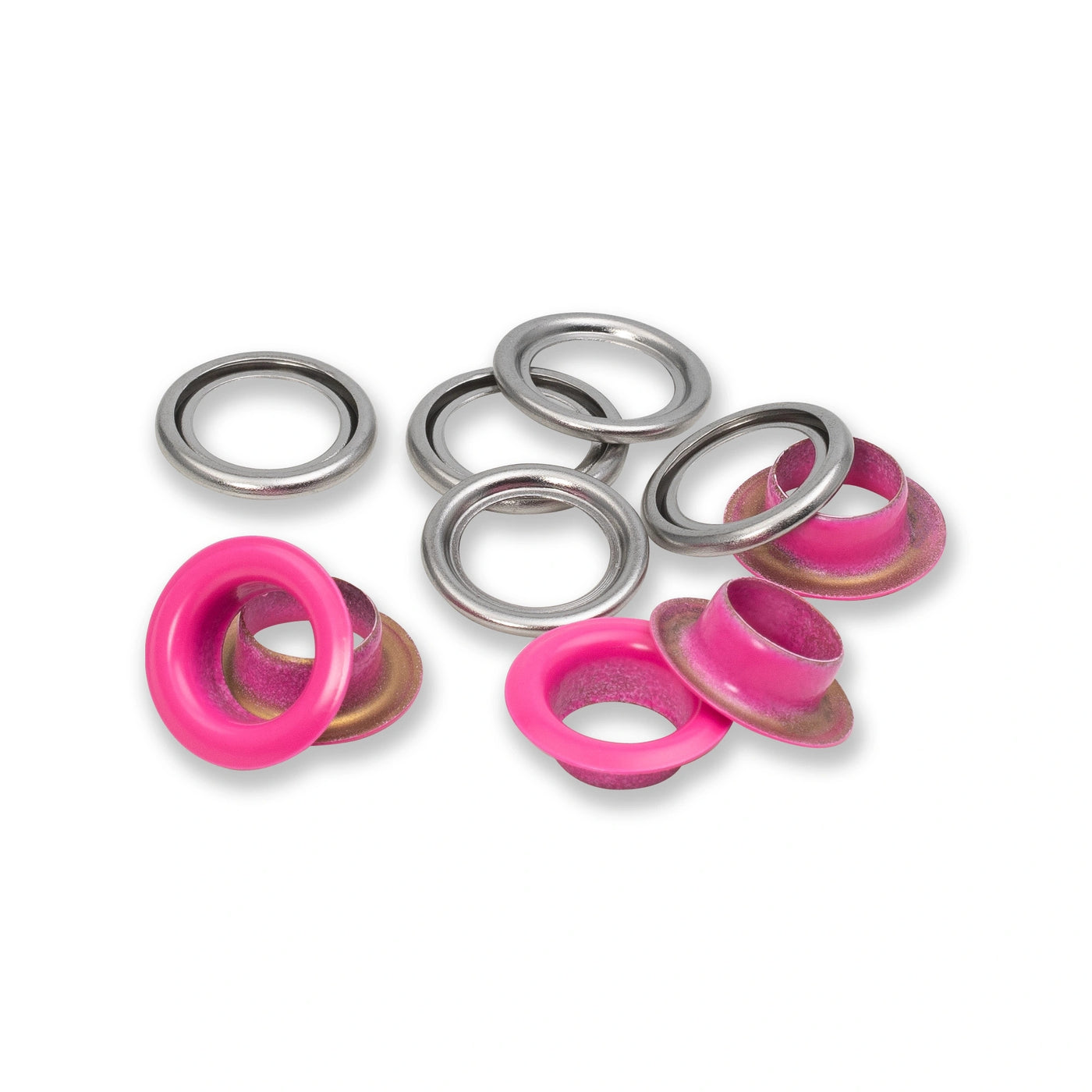 Eyelets with Washers 11 mm Pink - 20pc
