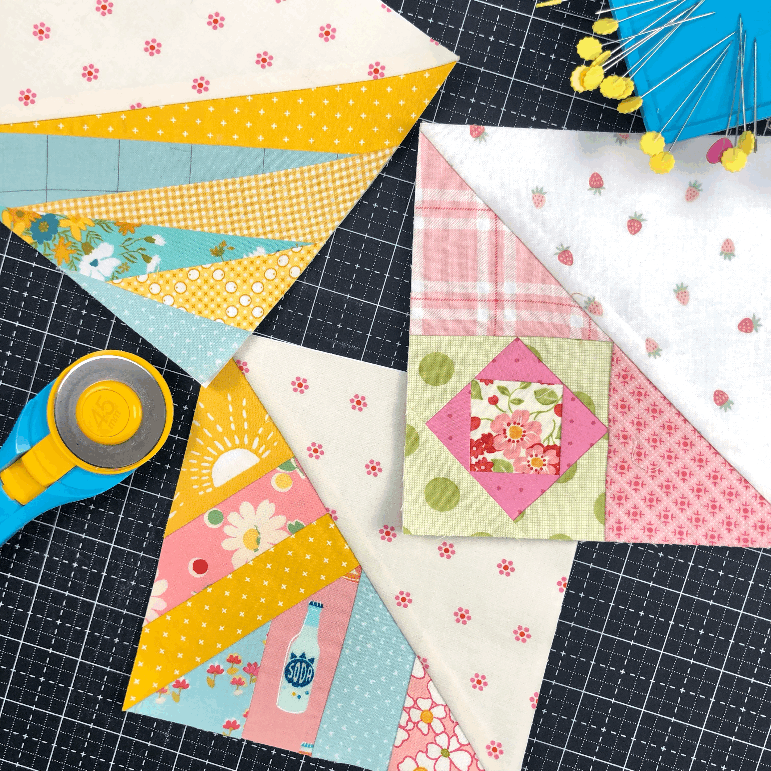 6" Scrappy Triangle FPP LGD 108 Leila Gardunia