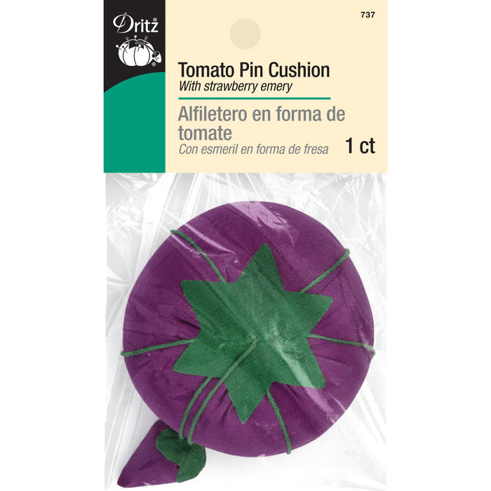 737 - Tomato Pin Cushion with Strawberry Emery, Assorted Colors