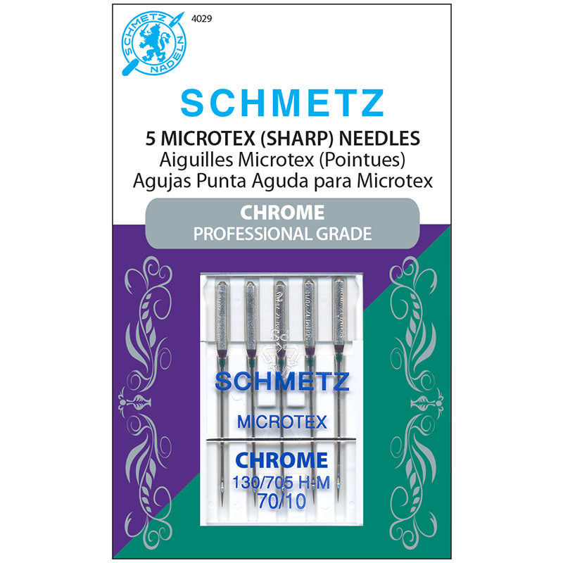 Chrome Microtex Needle 70/10