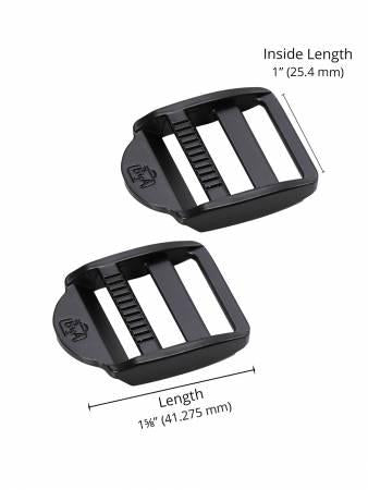 1in Strap Adjuster Black Metal Set of Two