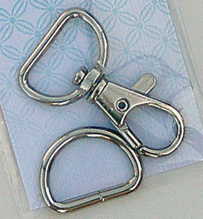 3/4" Swivel Clip & D Ring - Nickel