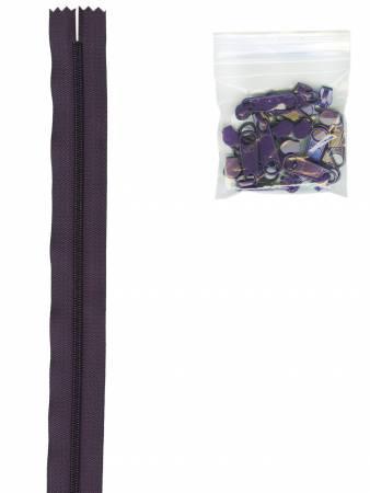 4 Yards - Zipper by the Yard - Eggplant