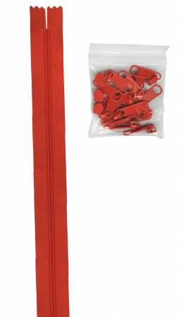 4 Yards - Zipper by the Yard - Tangerine