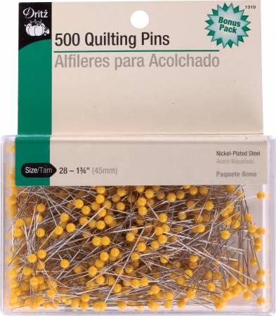 1-3/4" Quilting Pins, Yellow, 500 pc