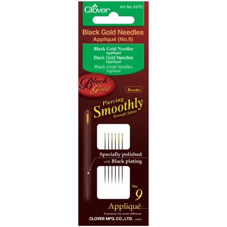 Black Gold Hand Sewing Needles (Applique/Sharps) No. 9
