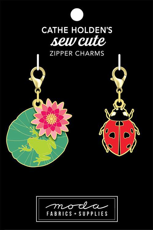 Frog Lady Bug Zipper Pulls 2c