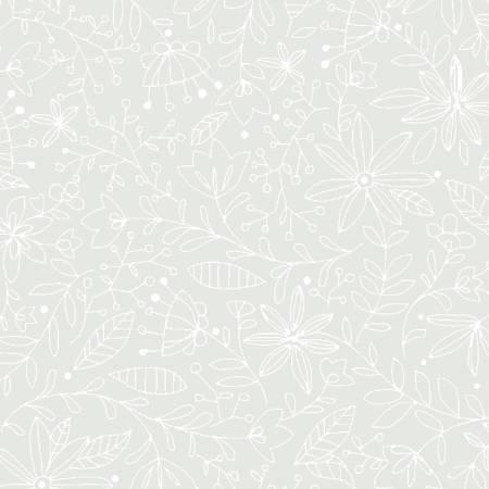 RA13 04887 W Ramblings 13 Outline Floral White on White