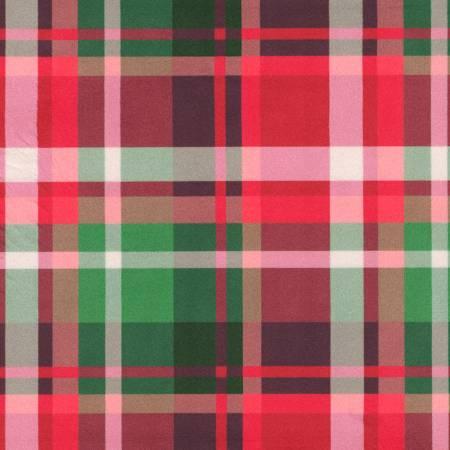 SRKDY-21793-113 Plaid Cranberry on Minky