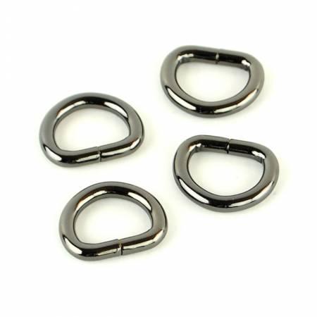 STS104B Four D-Rings 1/2" Gunmetal