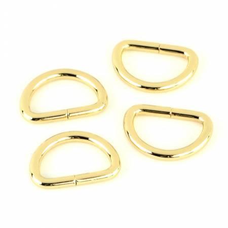 STS114G Four D-Rings 3/4" Gold