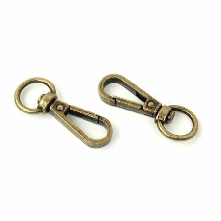 STS140A Two Swivel Hooks 3/4 Antique
