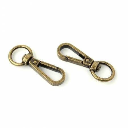 STS160A Two Swivel Hooks 1/2" Antique