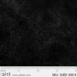 SUED300-K Black Suede Tonal