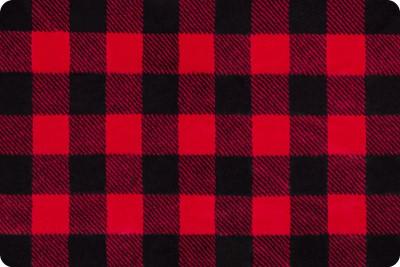 Scarlet/Black Luxe Cuddle Buffalo Check