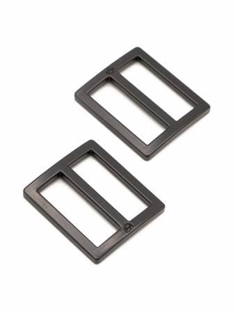 Slider Widemouth Flat 1in Black Metal Set of Two