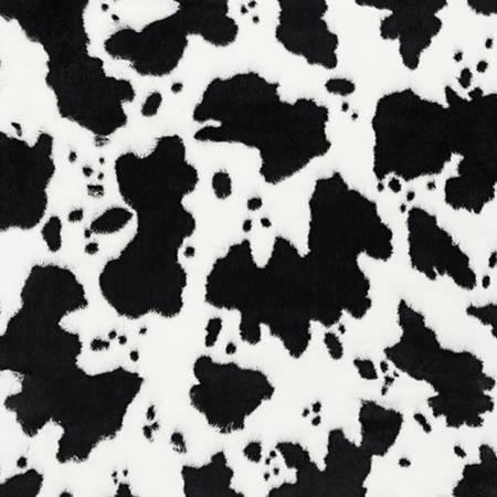 Snow/Black Luxe Cuddle Cow - 3/4 yard