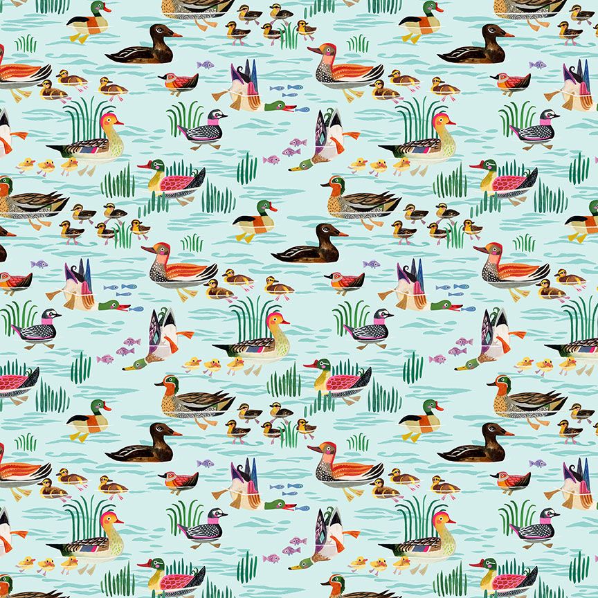 Ducks on the Pond – Aqua || Get Your Ducks in A Row || STELLA-DBOS3655 AQUA