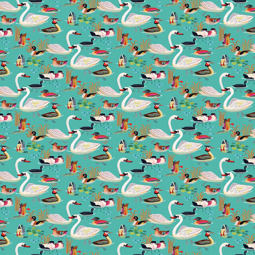 Swanning Off – Cyan || Get Your Ducks in A Row || DBOS3657-CYAN