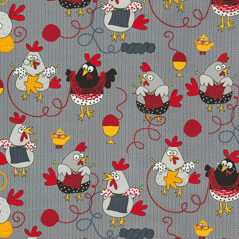 KNITTING CHICKENS GAIL-C5605-GREY