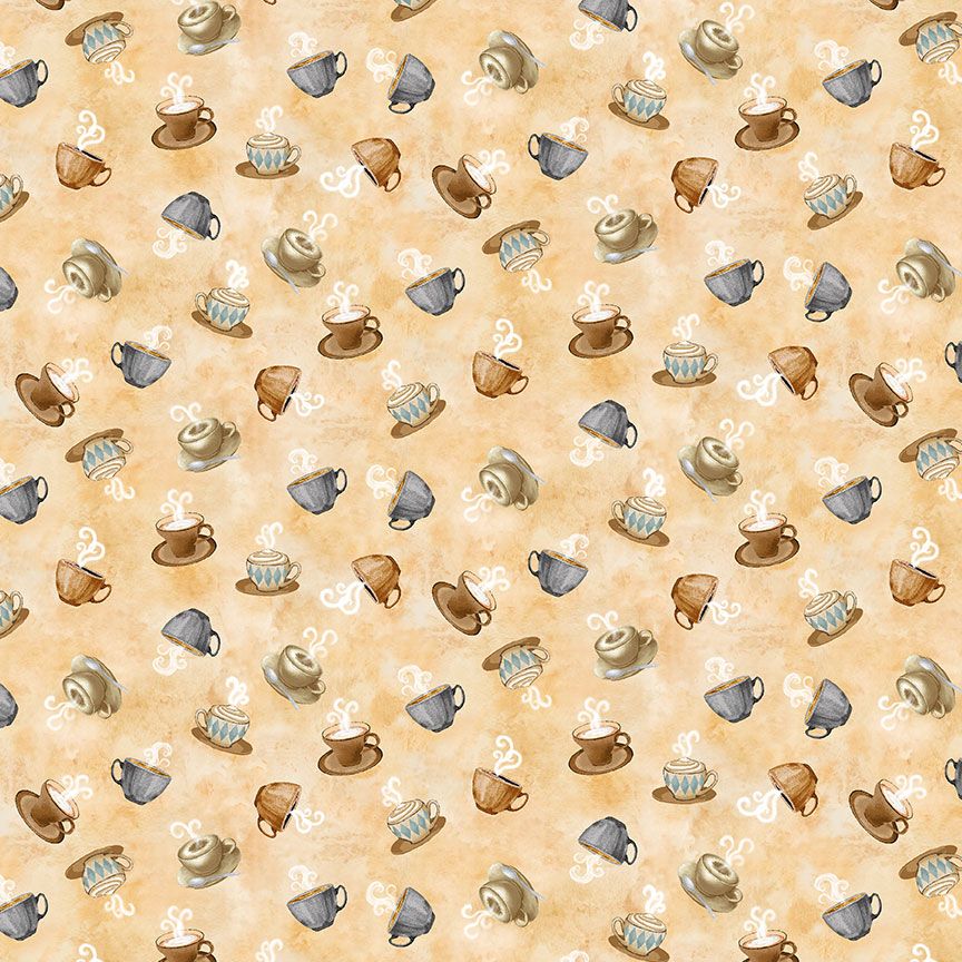 COFFEE-CD3424-BEIGE TOSSED SMALL COFFEE CUPS