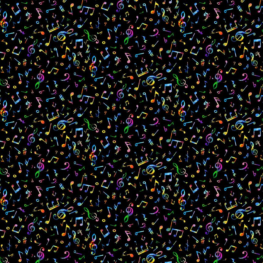 Tiny Music Notes MUSIC-CD3676-Black