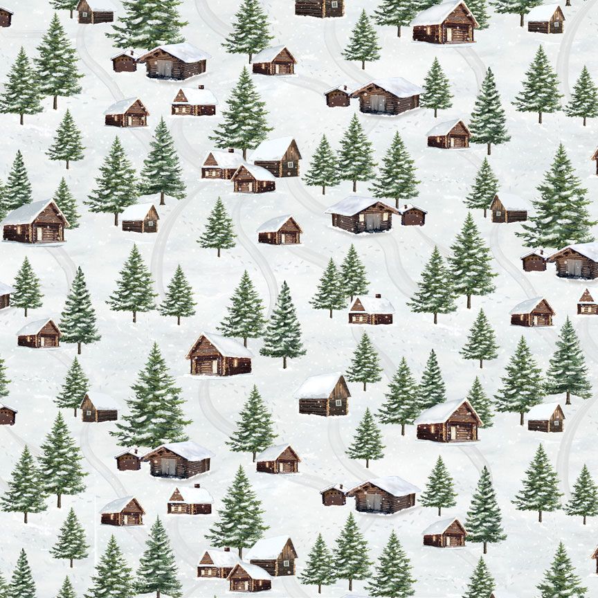 Winter Cabin Scenic KATIE-CF3692-Multi