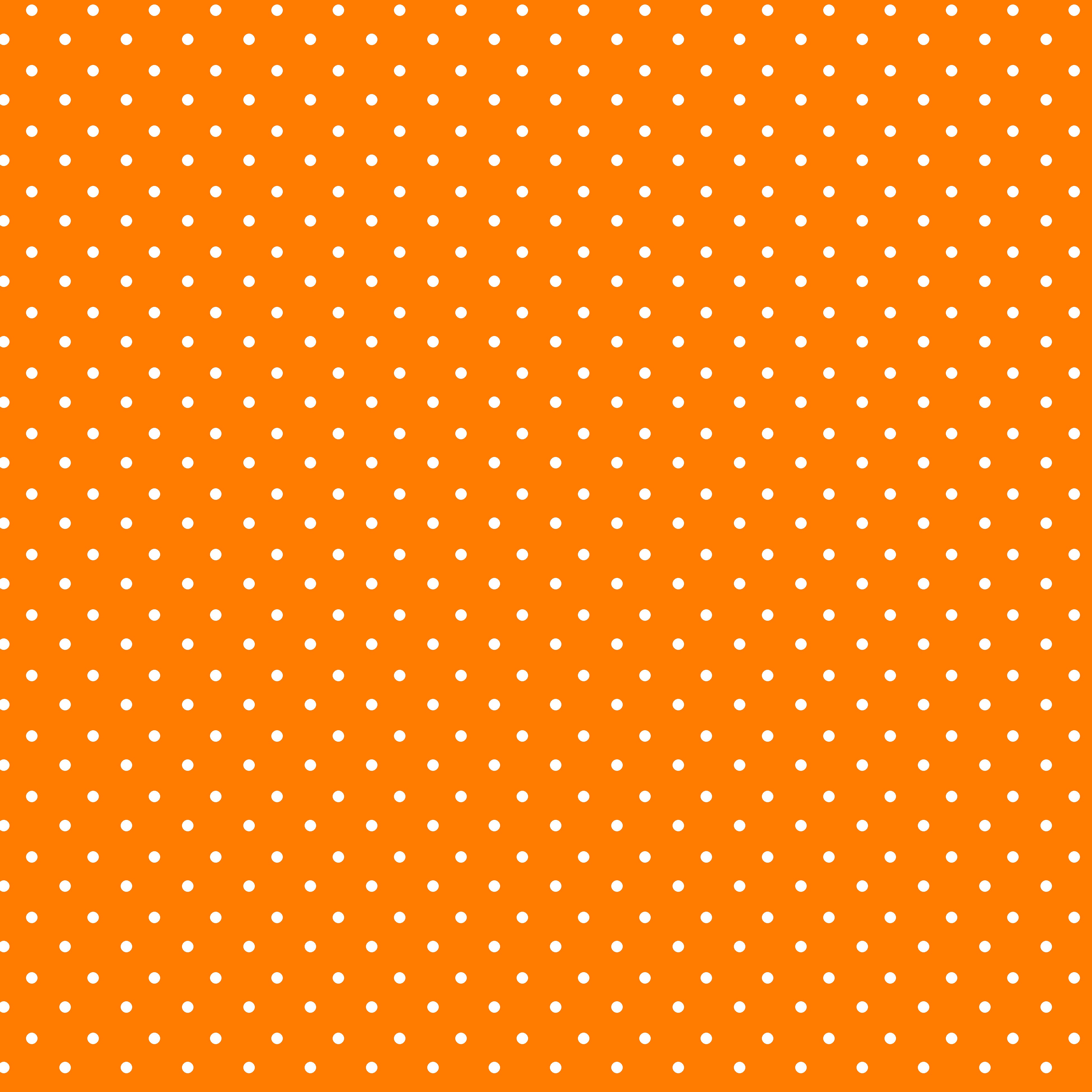1030-30 Orange/Wht - White Dot on Orange || Priscilla's Polkas