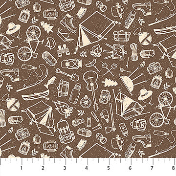 Camping Therapy - 10630-35 - Camping Sketches Brown