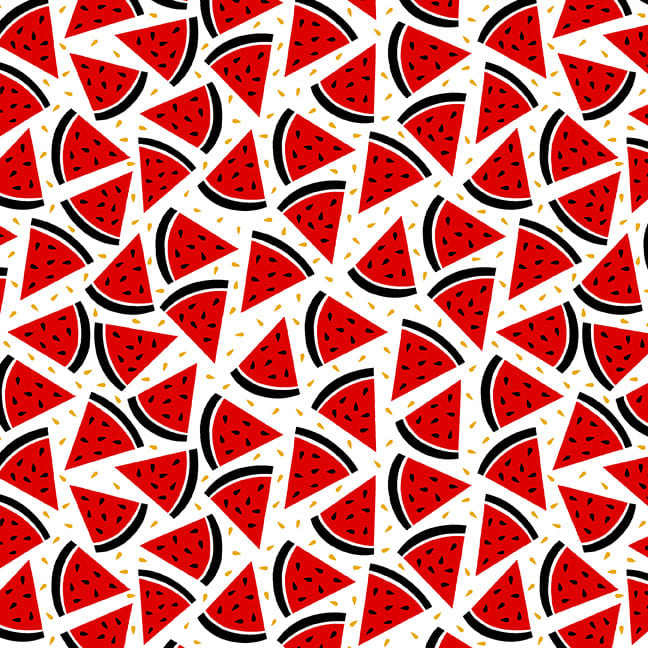 1210-08 Red/Wht - Watermelon Slices || Grill & Chill