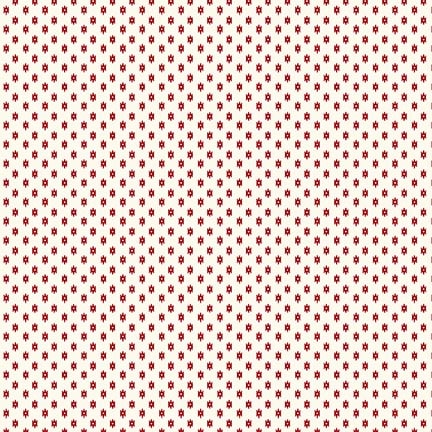 1666-08 Red on Cream || Old Glory