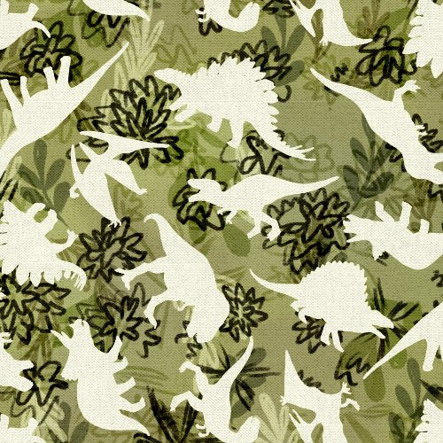 Dinosaur Trails || Specimen Silhouettes || Green