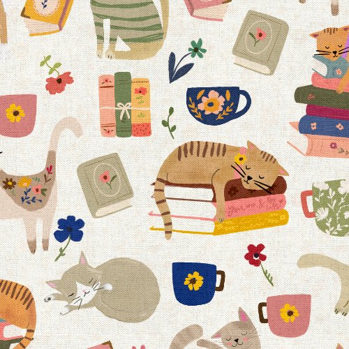 Every Home Every Cat || Cats Books and Coffee || Beige